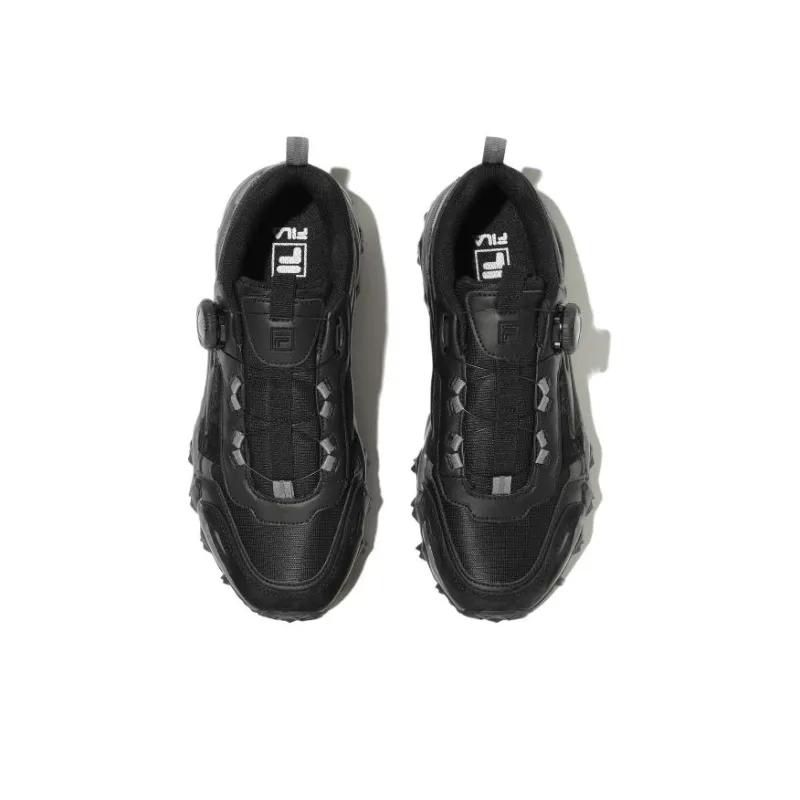 FILA Oakmont Tr Dial V2 Cushioning Anti Slip And Wear Resistant Low Top Casual Shoes Unisex Black Gray Korean Style-2