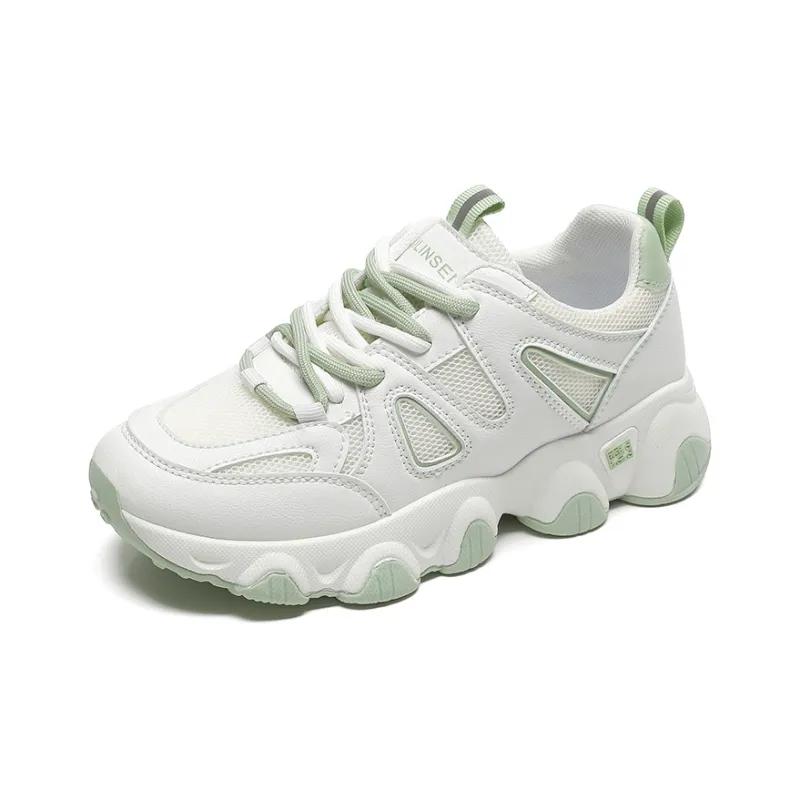 Mulinsen Moisture Wicking, Height Increasing, Balance, Lightweight, Breathable Low Top Chunky Sneakers Women's-4