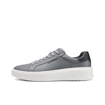 Skechers Slip Resistant Water Resistant Cushioning Wear Resistant Breathable Low Top Skateboard Shoes Men's Gray