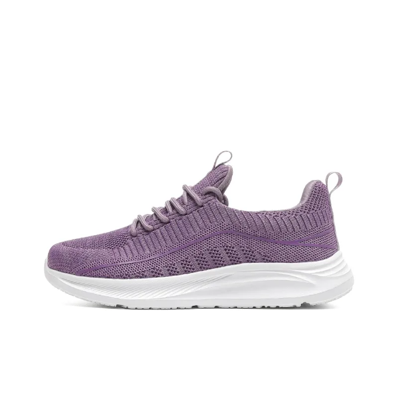 Mulinsen Breathable Quick Dry Support Lightweight Height Increasing Rebound Low Top Running Shoes Unisex Lilac-0