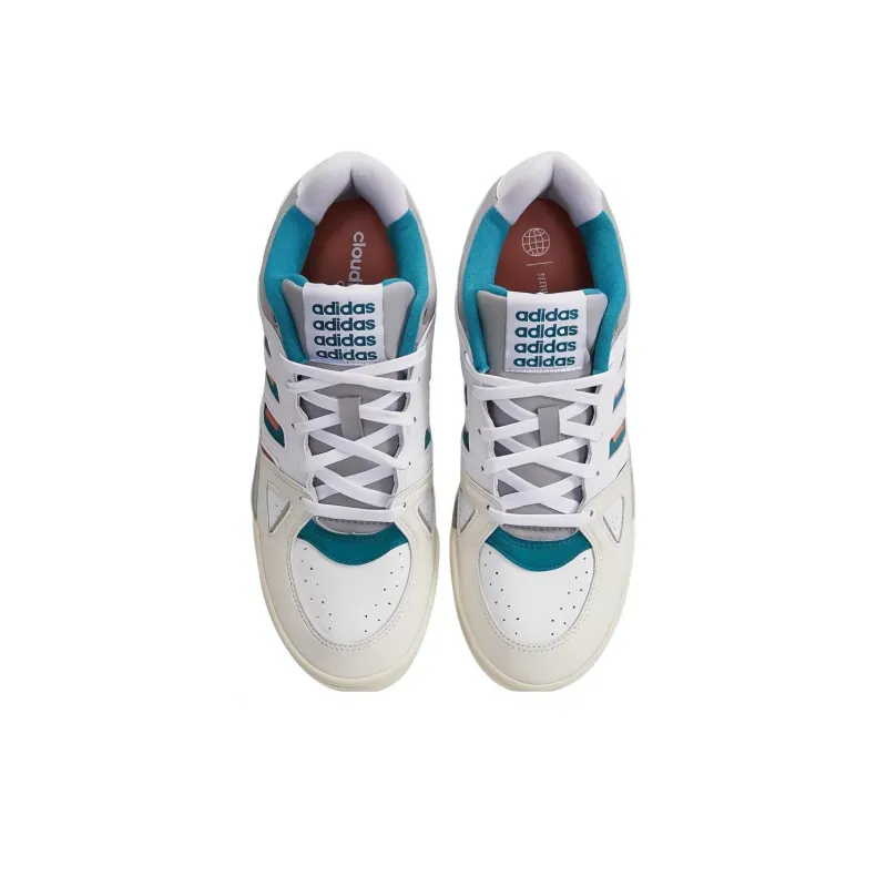 Adidas Midcity Low Basketball Shoes 'White Grey Aqua'-2