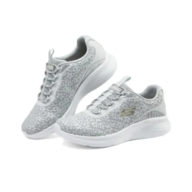 Skechers Shock Absorbers With Slip Resistant And Abrasion Resistant Properties Low Top Running Shoes Women's Light Gray-2