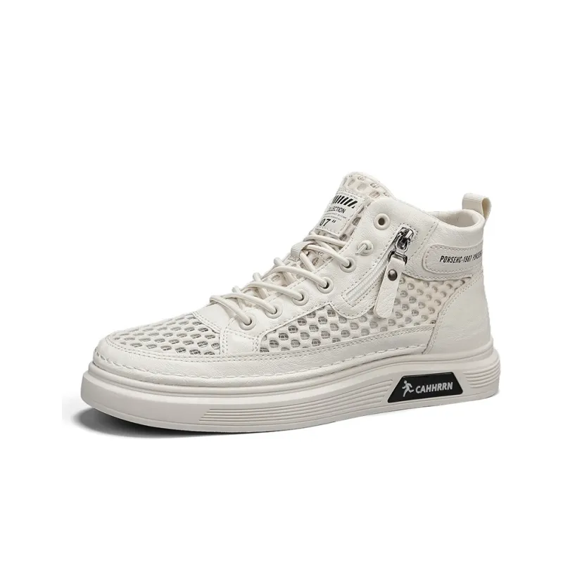CAHHRRN Breathable Mid-Top Skateboard Shoes Men's-8