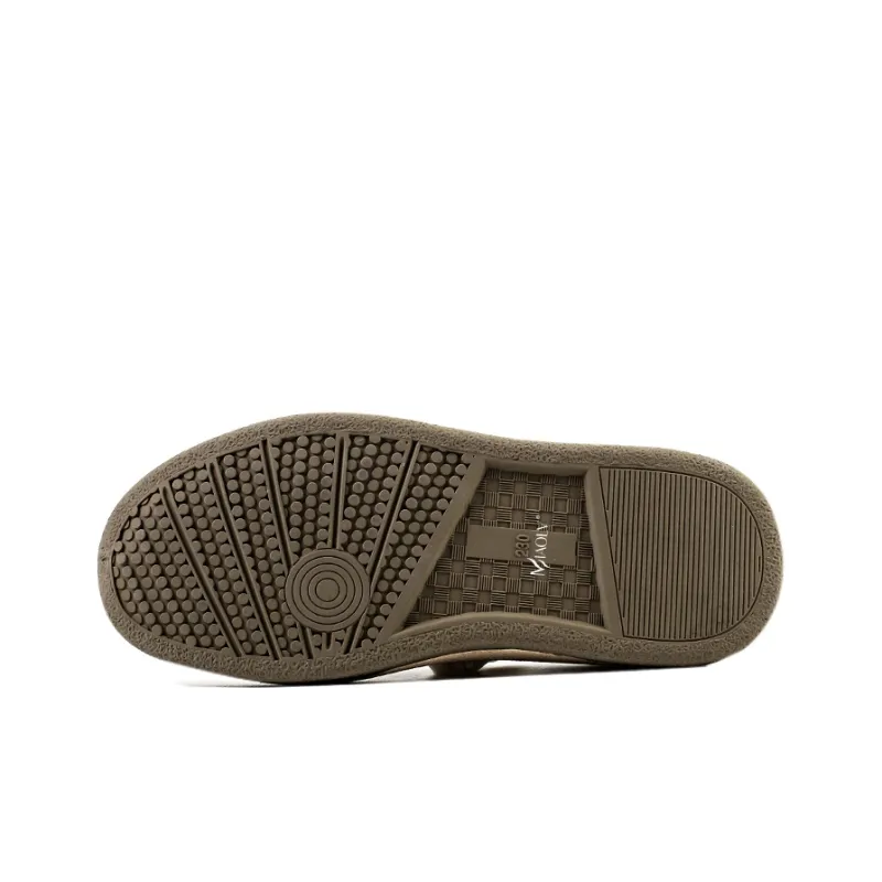 Wonderful Couple Anti Slip Wear Resistant Low Top Skateboard Shoes Women's Khaki-4