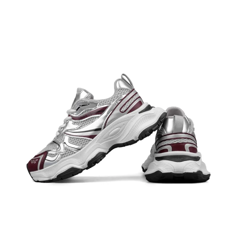 WENPU Cushioning Moisture Wicking Lightweight Low Top Chunky Sneakers Women's-3