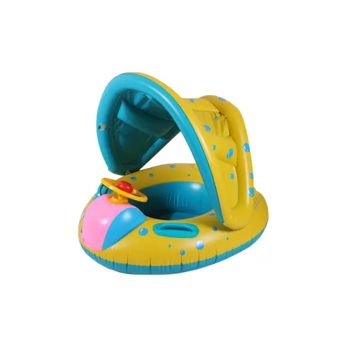 Adandyish Padded Steering Wheel Car Horn Boat Baby Safety Seat Ring Swim Ring Cartoon Water Play Kids Baby Boat