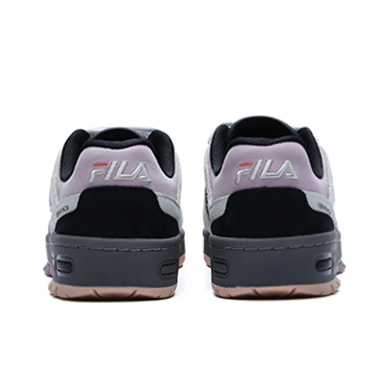 FILA FUSION Heritage Cushioning Anti Slip And Wear Resistant Low Top Vintage Basketball Shoes Women's Black Gray Color-3