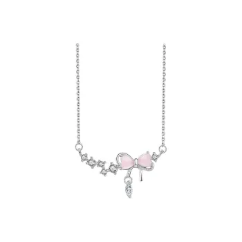 GIMK S925 Silver Smiling Necklace Women's