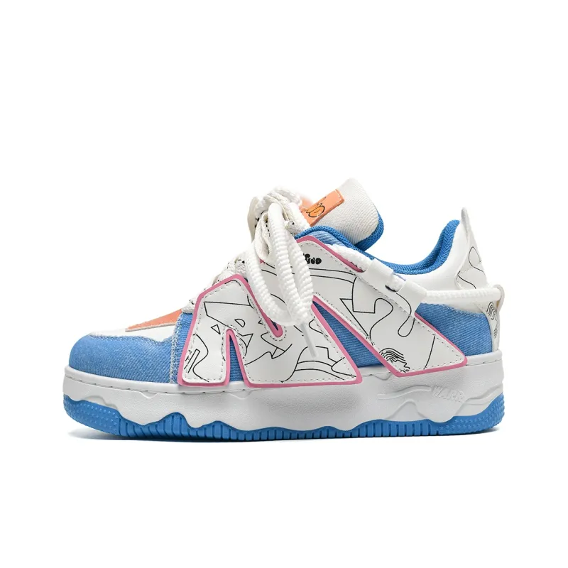 Anime Story Low Top Skateboard Shoes Women's-9