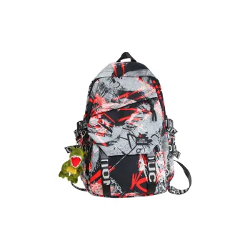 Alcohol Dragon Nylon Backpack Regular Unisex Multicolor