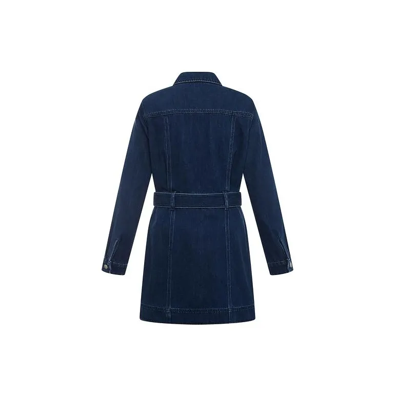 JZ. ANNAKRO Long Sleeved Dress Women's Dark Blue-1