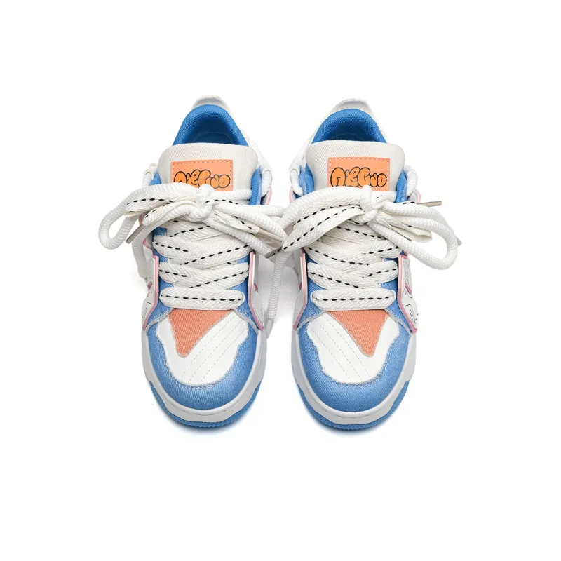 Anime Story Low Top Skateboard Shoes Women's-11