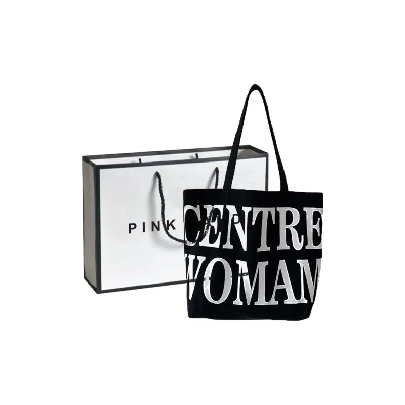 PINK·LAND Canvas Canvas Bag Shoulder Bags Regular Women's Beige/Black-5
