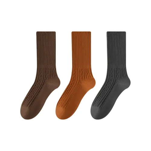 XXLLG Spring And Fall Mid Calf Socks Women's 3 Pack