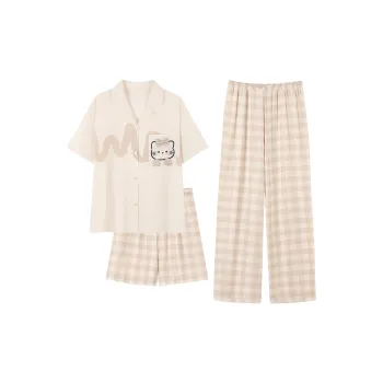 Maultiay Pajama Set Women's Apricot