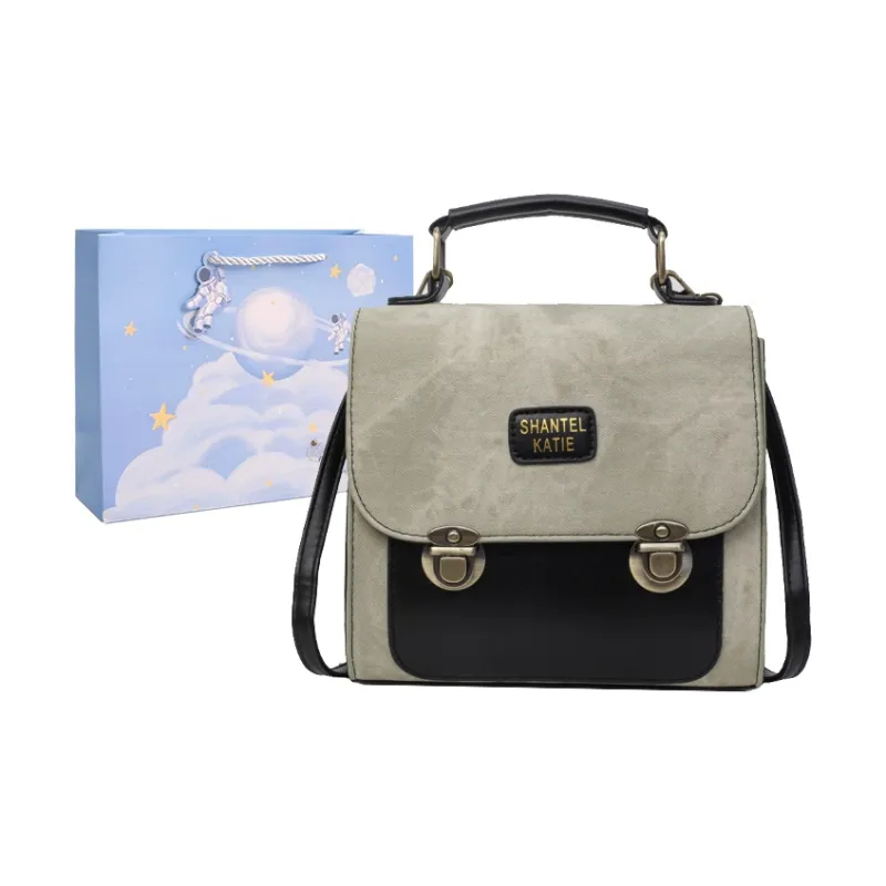 Duoluplo Doron Paul PU Backpack Regular Women's Dark Tea, Pink, Beige, Blue-8