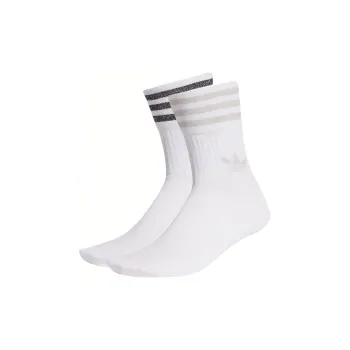 Adidas Originals Mid Calf Socks Women's 2 Pack White