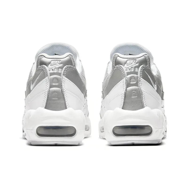 Nike Air Max 95 White Metallic Silver Women's-4