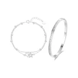 Little Twin Stars Bracelet & Baby's Breath Bangle