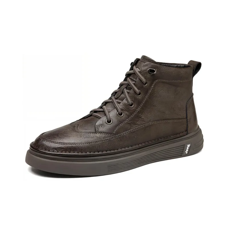 Jeep Ankle Length Sports Martin Boots Men's Khaki-2