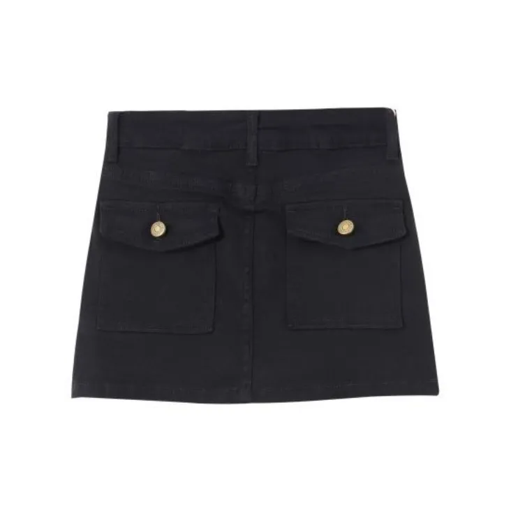XUANSHU Denim Short Skirts Women's-1