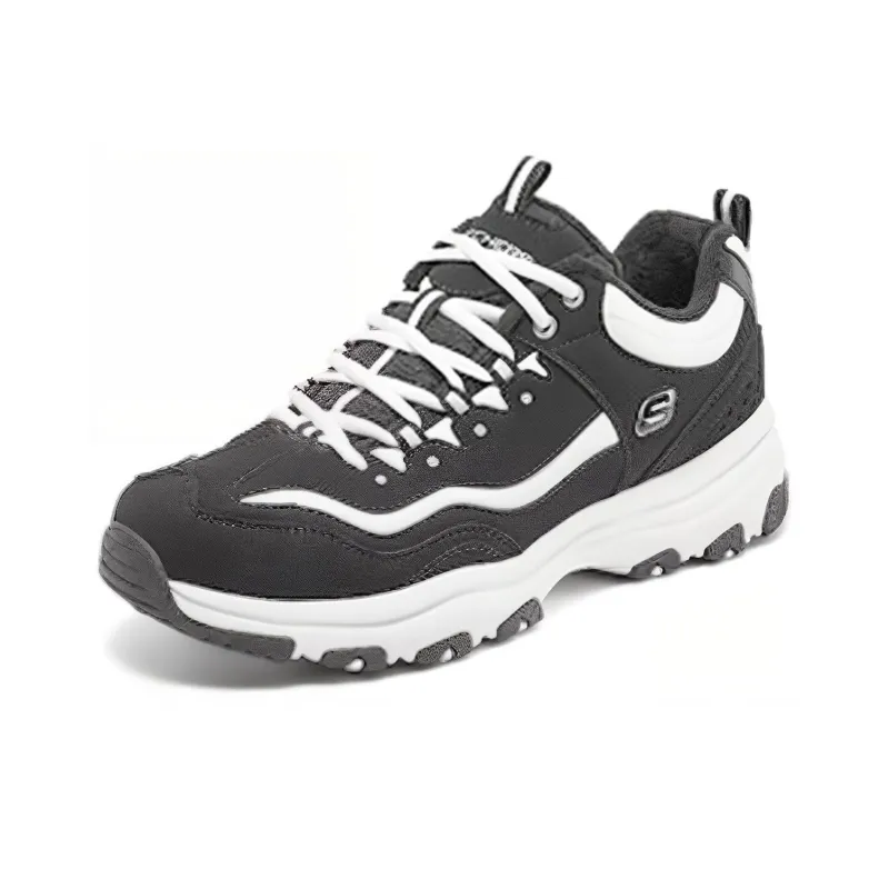 Skechers I Conik Oreo Cushioning Slip Resistant And Abrasion Resistant Low Top Chunky Sneakers Men's Black White-2