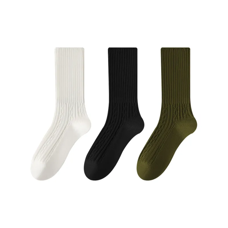 XXLLG Spring And Fall Mid Calf Socks Women's 3 Pack-10