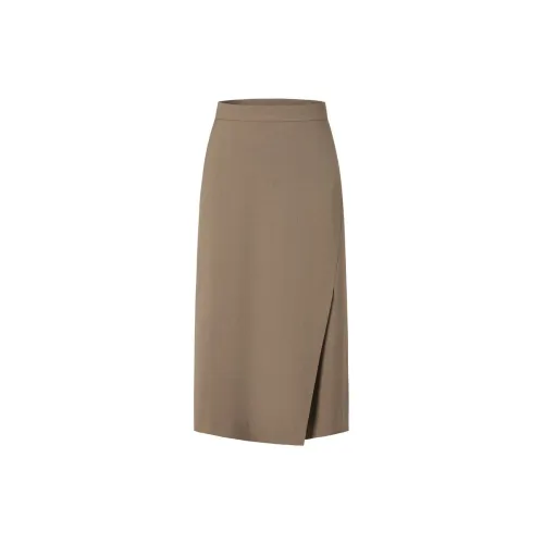 JZ. ANNAKRO Casual Long Skirts Women's Camel