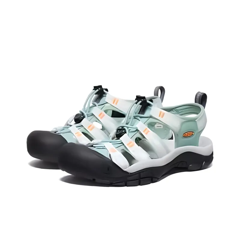 KEEN Newport H2 Breathable River Trekking Shoes Women's White Green-3