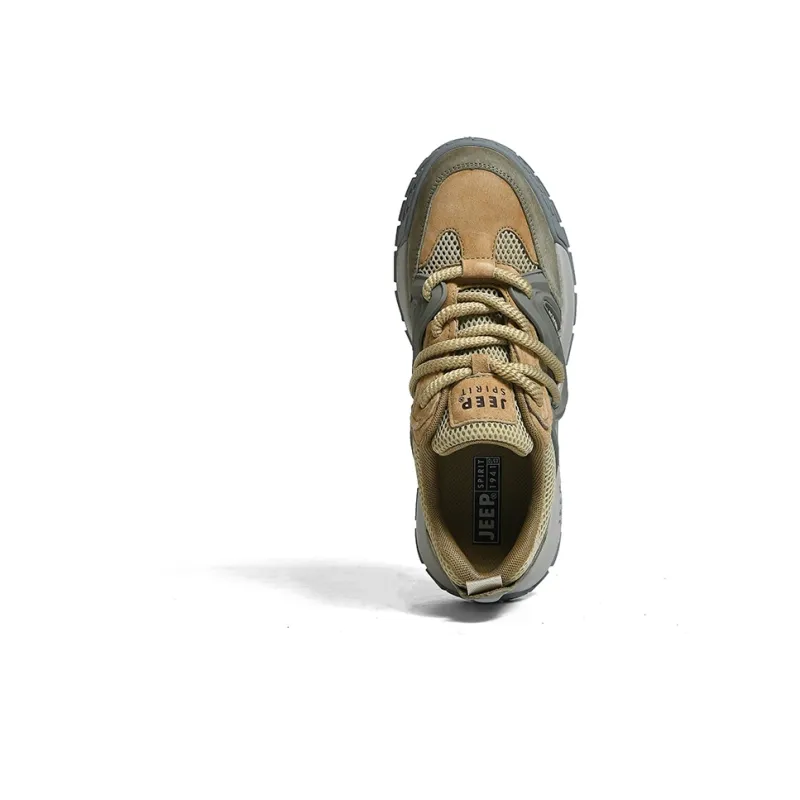 JEEP SPIRIT Low Top Skateboard Shoes Men's Light Sandy-3