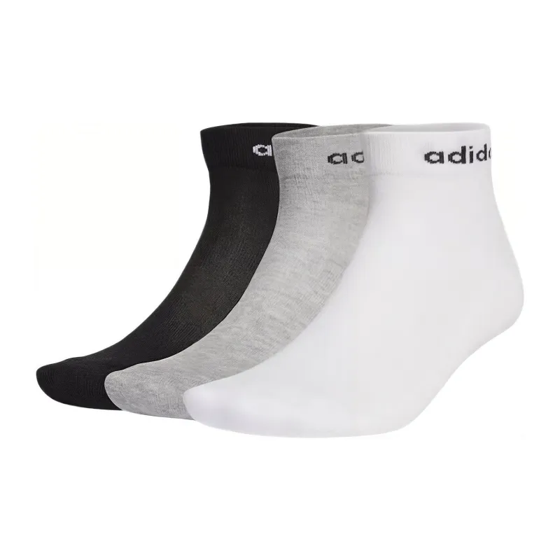 Adidas Neo Ankle Socks Unisex 3 Pack Black/White/Gray-2