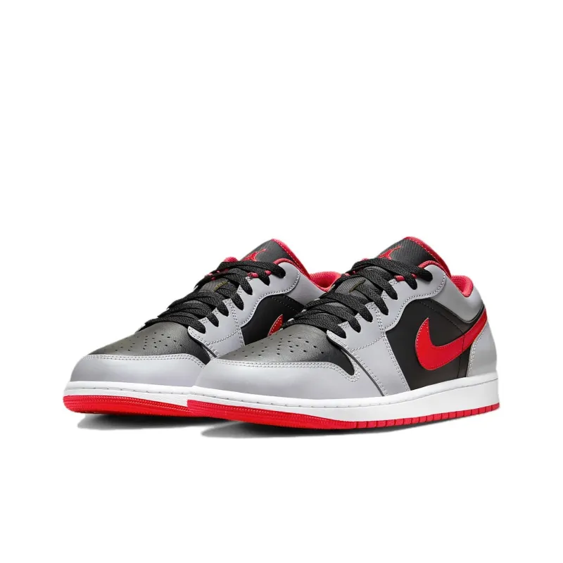 Jordan 1 Low Black Light Smoke Grey Gym Red-2