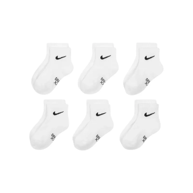 Nike Dri FIT Performance Basics Little Kids' Quarter Socks 6 Pairs-0