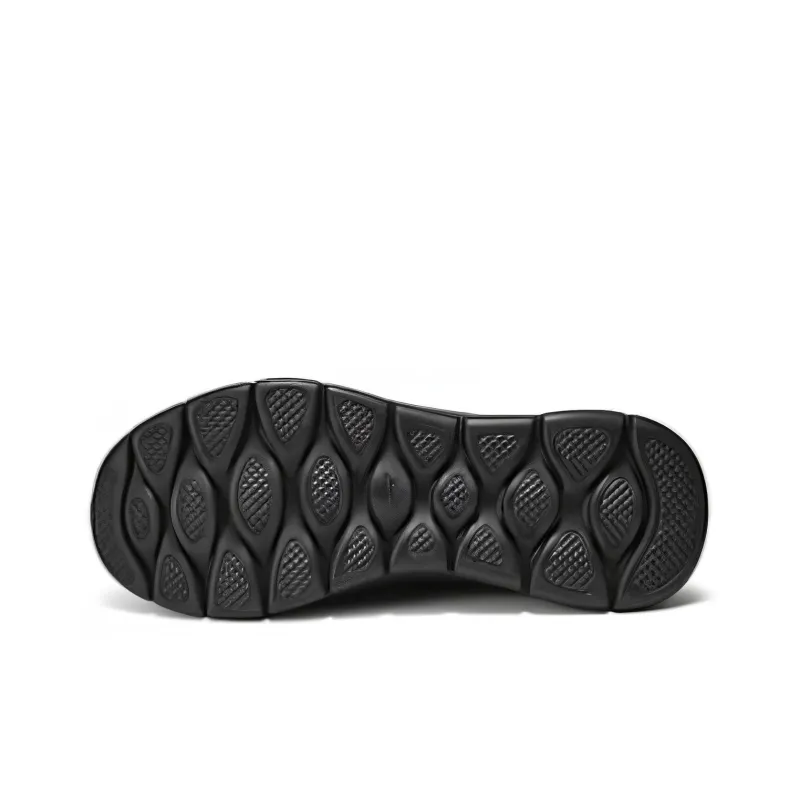 Skechers Go Walk Fle Cushioned Wear Resistant Breathable Rebound Low Top Casual Shoes Men's Black-4