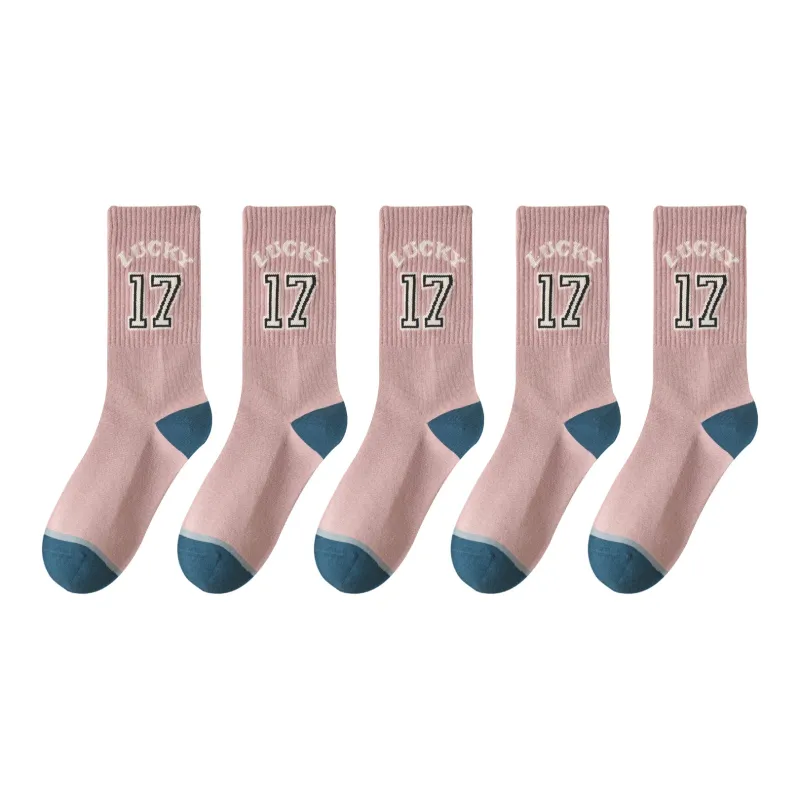 XXLLG Mid Calf Socks Women's 5 Pack-9