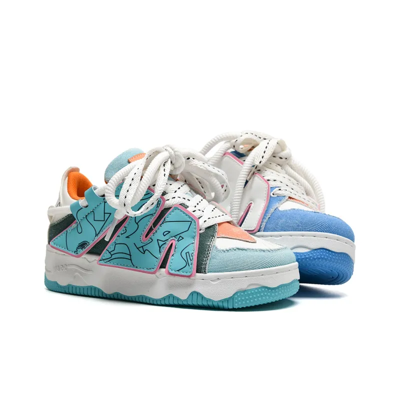 Anime Story Low Top Skateboard Shoes Women's-2