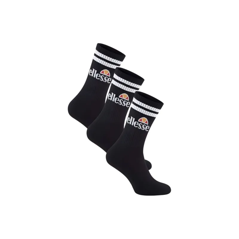 Ellesse FW23 Mid Calf Socks Women's 3 Pack Black-2