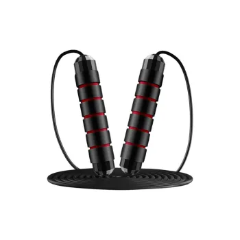 Brute Rabbit Jump Ropes Black Red PVC Steel Wire Rope Sponge Controller Physical Fitness Training Unisex Exam