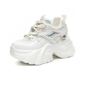 Shangjinni Lightweight Height Increasing Mid Top Chunky Sneakers Women's