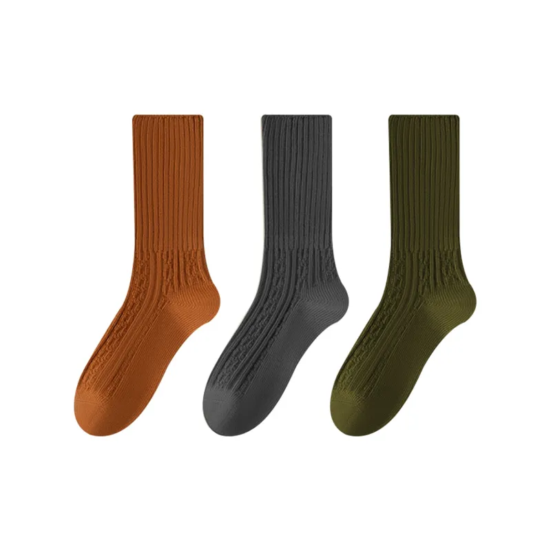 XXLLG Spring And Fall Mid Calf Socks Women's 3 Pack-7