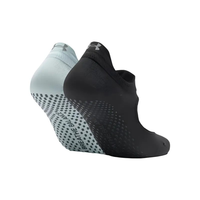 Under Armour Ankle Socks Women's 2 Pack Black/Dreamy Green-3