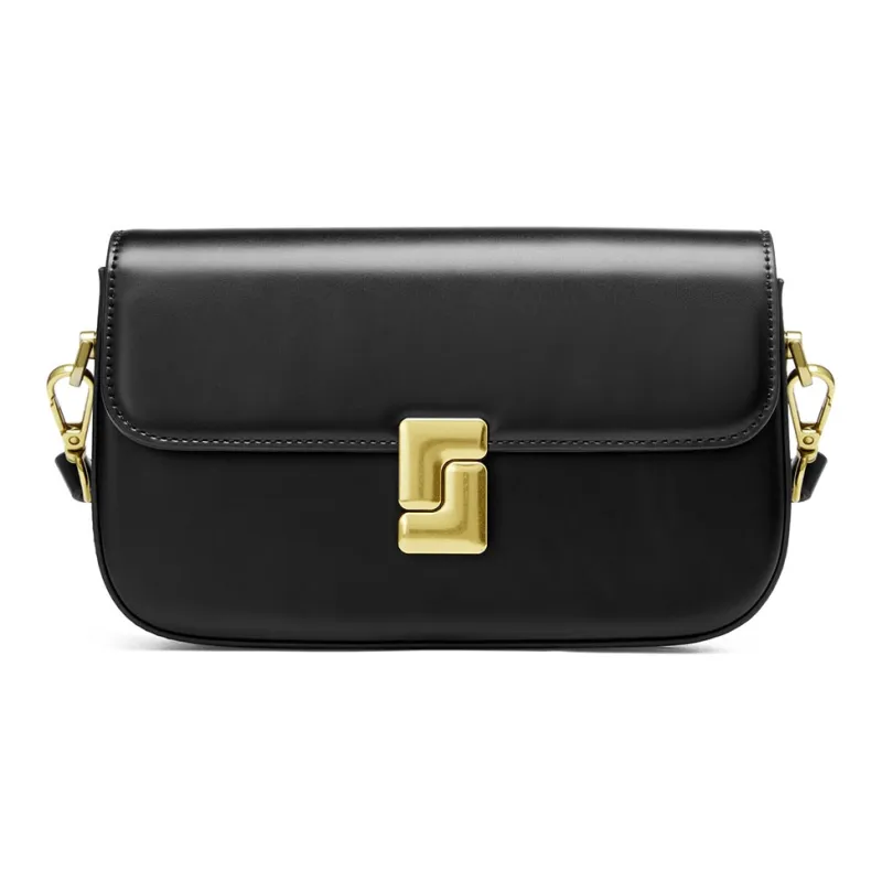 JOSINY PU Shoulder Bag Women's Black/Ecru/Khaki-0