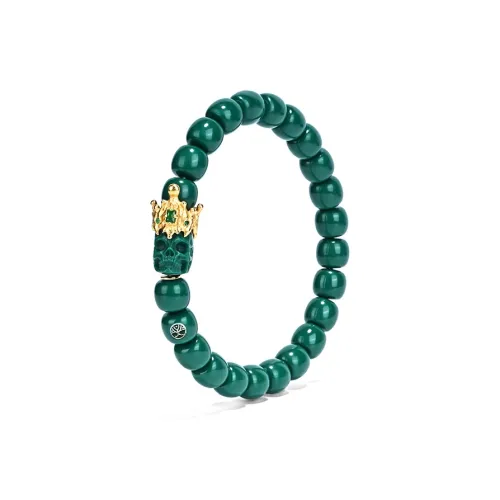 Yulan Wenwan Colored Glaze Fortune Bead, Zodiac Year, Stackable Jade Bracelet Unisex