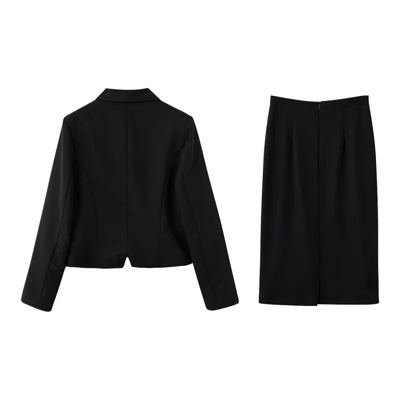 DonnaZilan Business Suit Women's Black-1