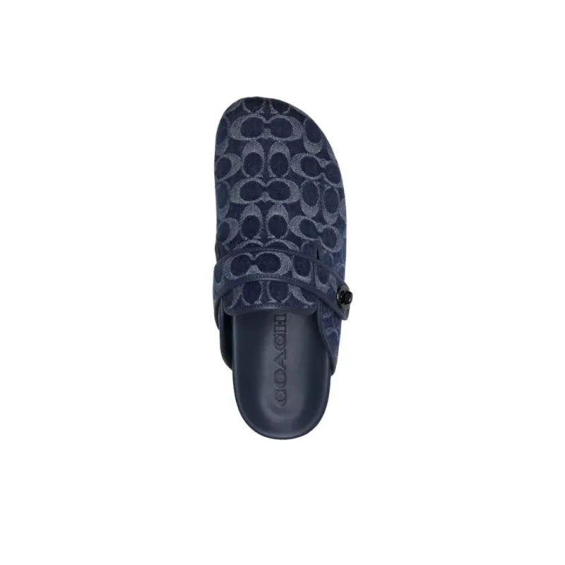 COACH Blake Wrap toe Slippers Men's Blue-3
