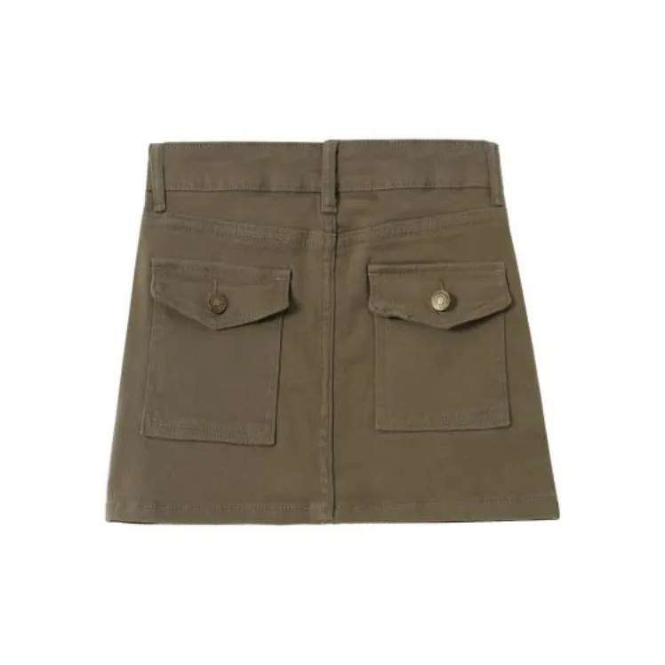 XUANSHU Denim Short Skirts Women's-3