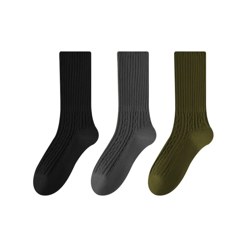 XXLLG Spring And Fall Mid Calf Socks Women's 3 Pack-9