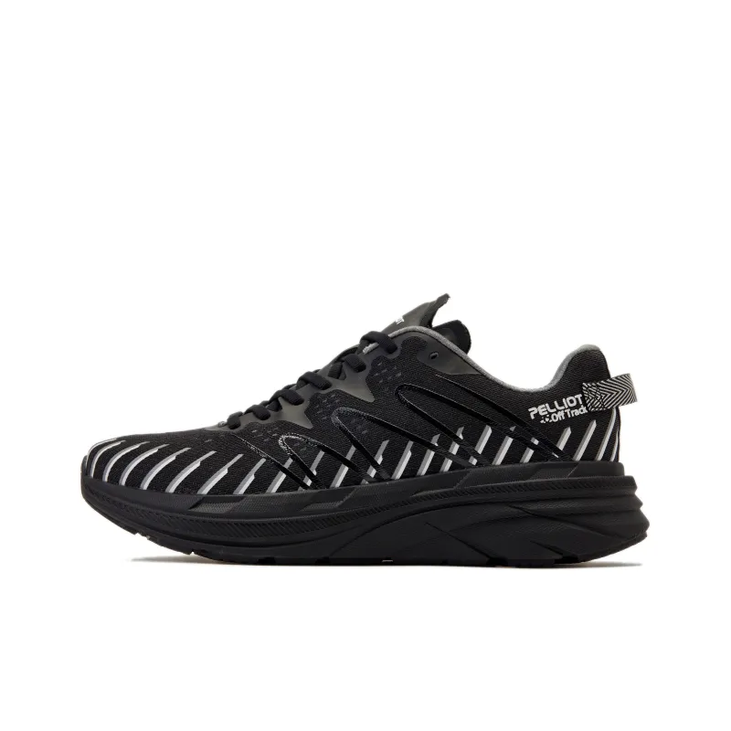 PELLIOT Cushioning Abrasion Resistant Lightweight Breathable Slip Resistant Low Top Running Shoes Unisex Black-0