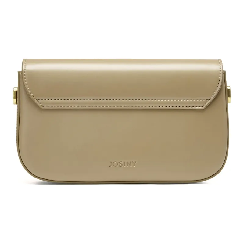 JOSINY PU Shoulder Bag Women's Black/Ecru/Khaki-10