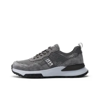 JEEP SPIRIT Wear resistant And Lightweight Low Top Casual Shoes Men's Climbing Gray